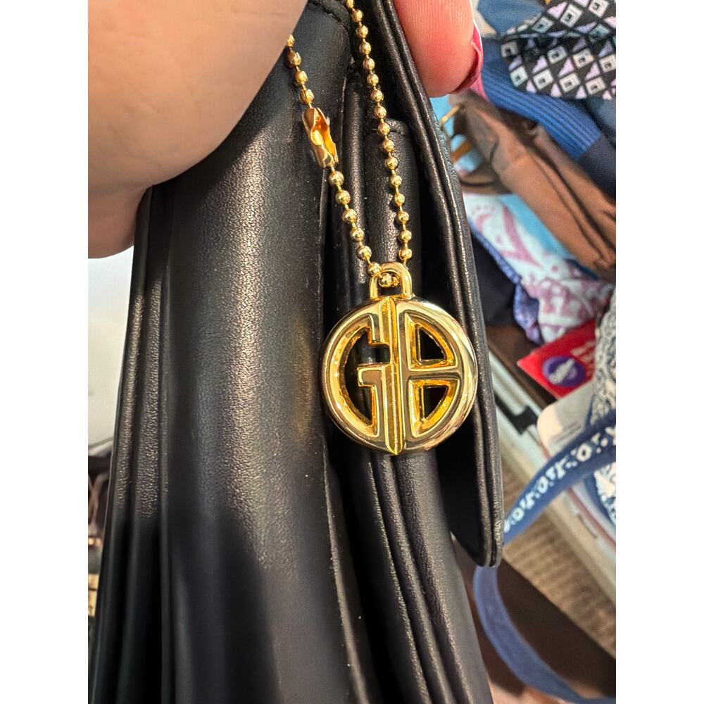 Giani Bernini black leather crossbody or shoulder bag - Picture 3 of 5